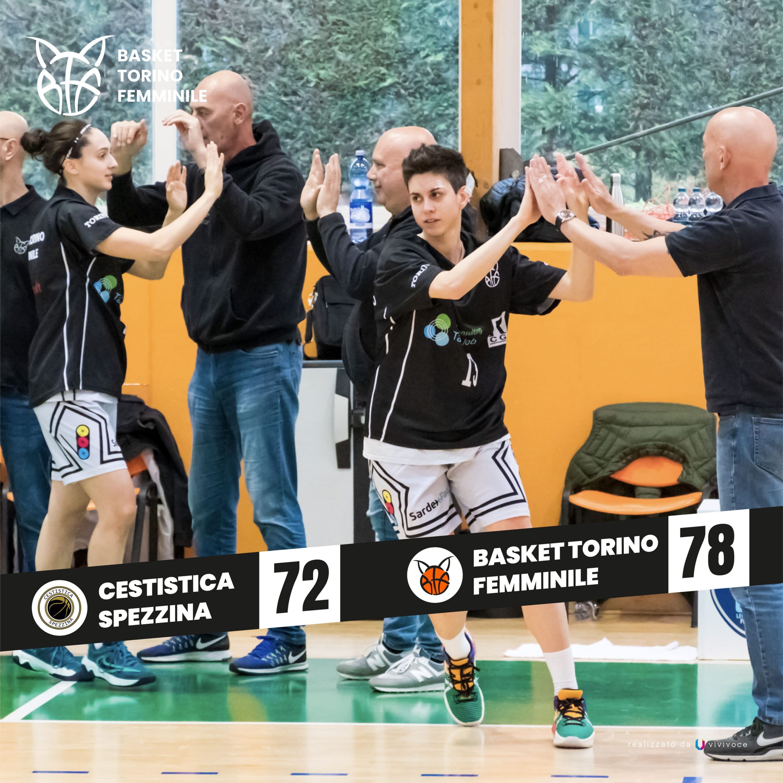 Cestistica Spezzina - Basket Torino Femminile Punteggio partita 72-78