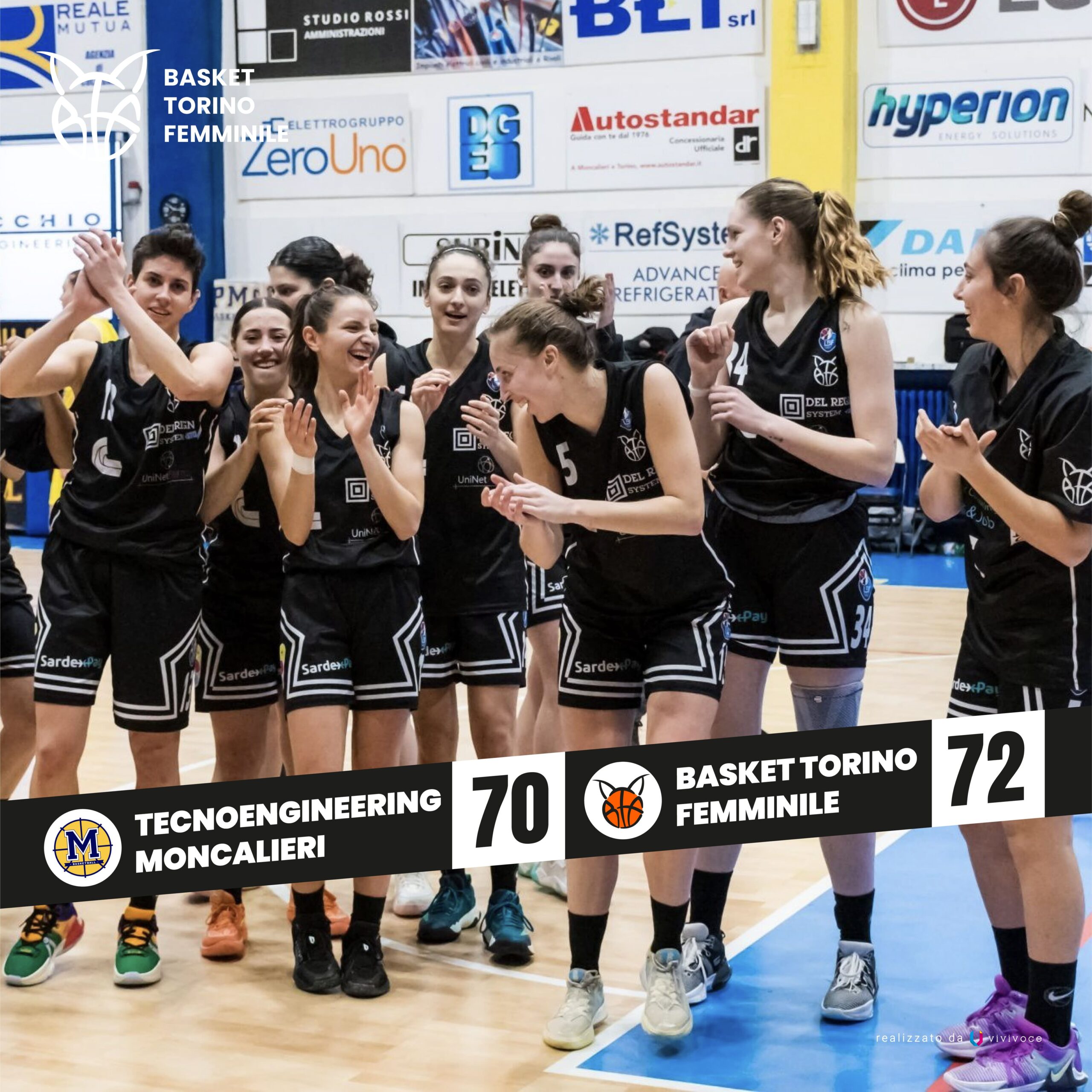 Moncalieri - Basket Torino Femminile Punteggio partita 70-72