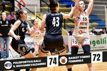 Polisportiva Galli San Giovanni Valdarno - Basket Torino Femminile Punteggio partita 74-72